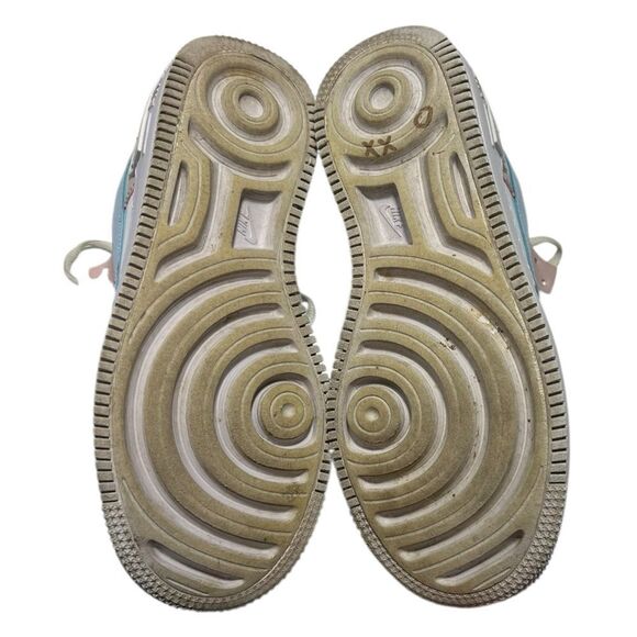 Nike Air Force Ones Pastel Blue Green Pink Size 8.5 Sneakers 2019 - Picture 11 of 15